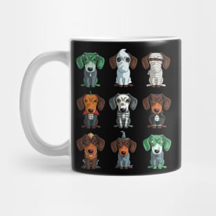 Dachshund Halloween TShirt Weiner Gif Mug